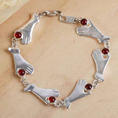 Primary image for Carnelian link bracelet Helping Hands