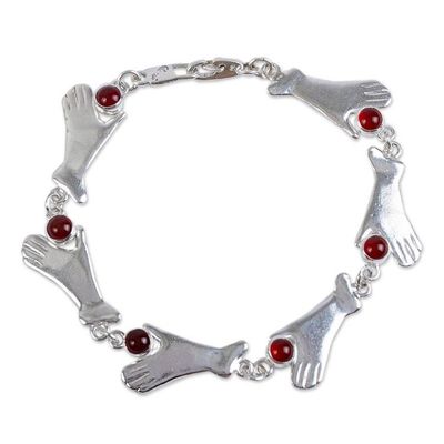 Alternate image for Carnelian link bracelet Helping Hands