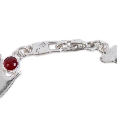 Alternate image for Carnelian link bracelet Helping Hands