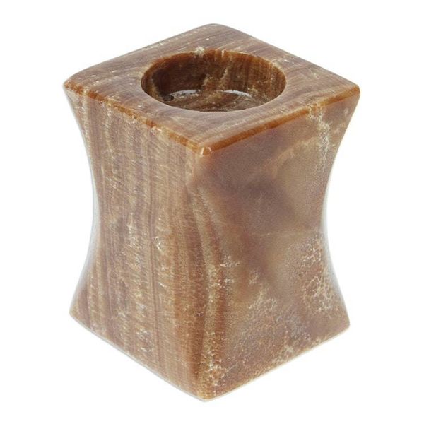 Alternate image for Modern Natural Onyx Tealight Candleholder in Cinnamon Hues Altar to Light