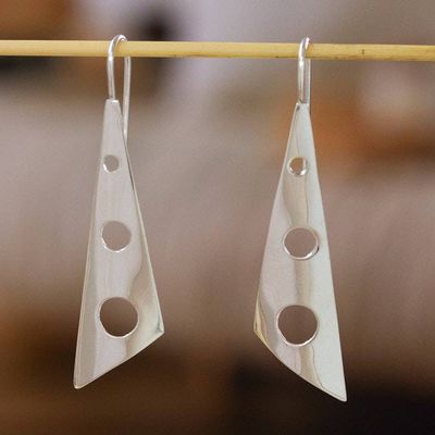 Primary image for Mexican Taxco Silver Contemporary Drop Earrings Taxco Modern