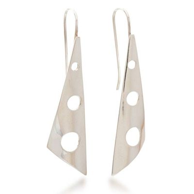 Alternate image for Mexican Taxco Silver Contemporary Drop Earrings Taxco Modern