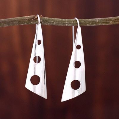 Alternate image for Mexican Taxco Silver Contemporary Drop Earrings Taxco Modern