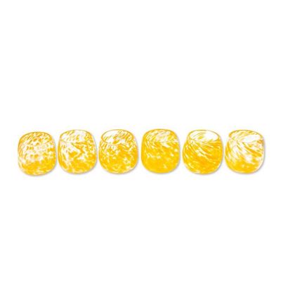 Alternate image for Six Marigold Recycled Glass Stemless Wine Glasses Social Marigold