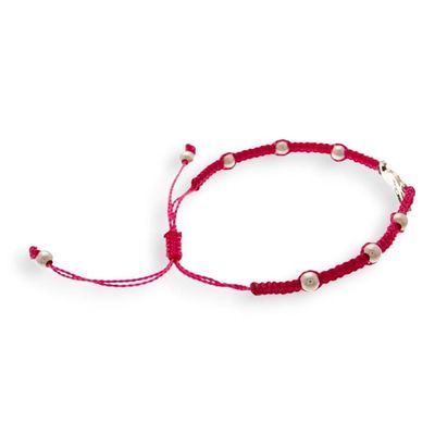 Alternate image for Handmade Adjustable Taxco Silver Macrame Elephant Bracelet Enchanting Elephant