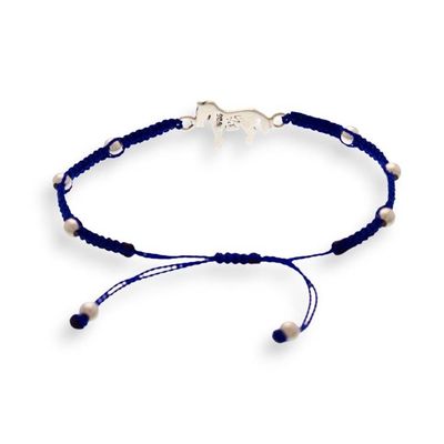 Alternate image for Handmade Taxco Silver Macrame Bracelet with Horse Pendant Enchanting Horse