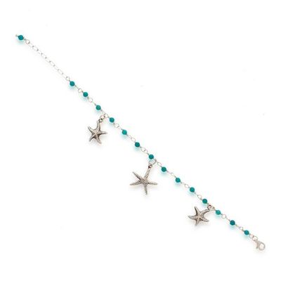 Alternate image for Sea-Inspired Reconstituted Turquoise Starfish Charm Bracelet Refreshing Stardom