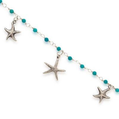 Alternate image for Sea-Inspired Reconstituted Turquoise Starfish Charm Bracelet Refreshing Stardom