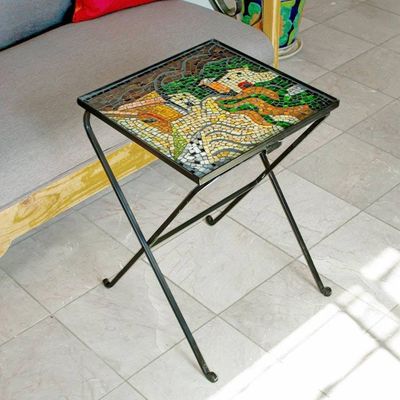 Primary image for Stained glass folding table Miros Village