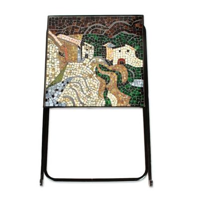Alternate image for Stained glass folding table Miros Village