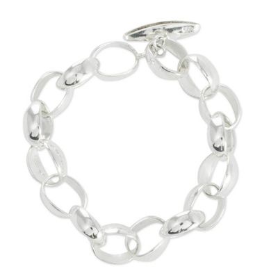 Alternate image for Taxco Silver Jewelry Handcrafted Chain Bracelet Shine