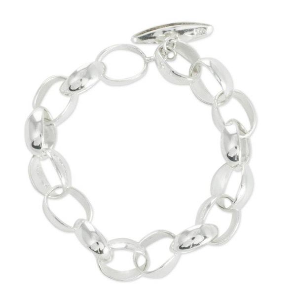 Alternate image for Taxco Silver Jewelry Handcrafted Chain Bracelet Shine