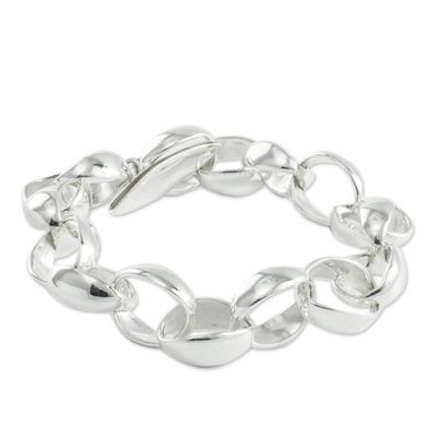 Alternate image for Taxco Silver Jewelry Handcrafted Chain Bracelet Shine