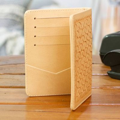 Primary image for Patterned Beige Passport Holder Crafted in Mexico Serene Traveler