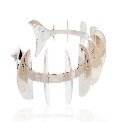 Alternate image for Handmade Modern Taxco Silver Cuff Bracelet Skeleton Fish