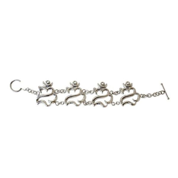 Alternate image for Sterling silver link bracelet Balinese Om