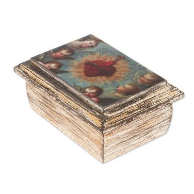 Alternate image for Decoupage Jewelry Box with Sacred Heart from Mexico Sacred Heart