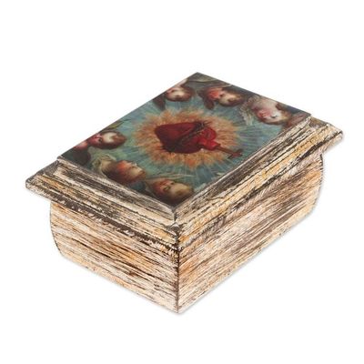 Alternate image for Decoupage Jewelry Box with Sacred Heart from Mexico Sacred Heart