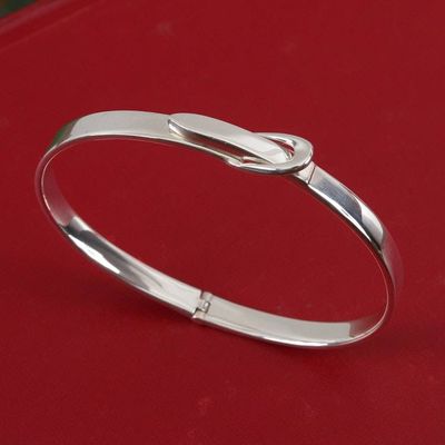 Primary image for Taxco Sterling Silver Bangle Bracelet from Mexico Gleaming Belt