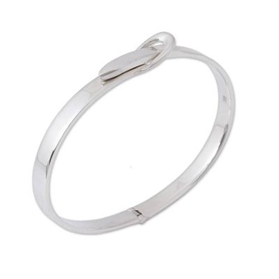 Alternate image for Taxco Sterling Silver Bangle Bracelet from Mexico Gleaming Belt