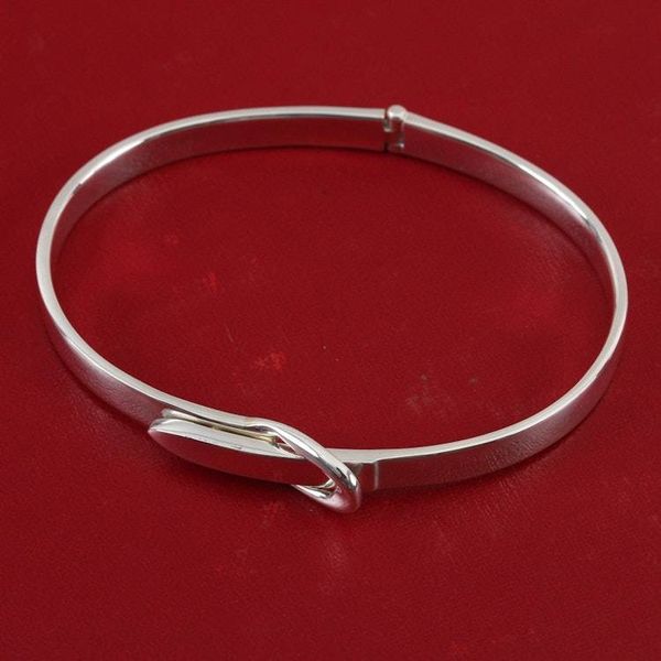 Alternate image for Taxco Sterling Silver Bangle Bracelet from Mexico Gleaming Belt