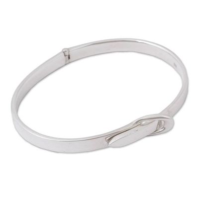 Alternate image for Taxco Sterling Silver Bangle Bracelet from Mexico Gleaming Belt