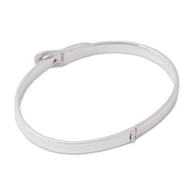 Alternate image for Taxco Sterling Silver Bangle Bracelet from Mexico Gleaming Belt
