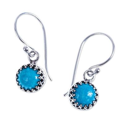 Alternate image for 950 Silver and Turquoise Earrings Taxco Treasure