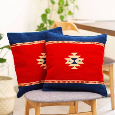 Alternate image for Zapotec wool cushion covers Pair Starlight