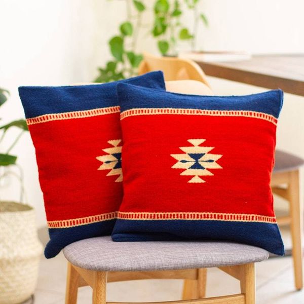 Alternate image for Zapotec wool cushion covers Pair Starlight