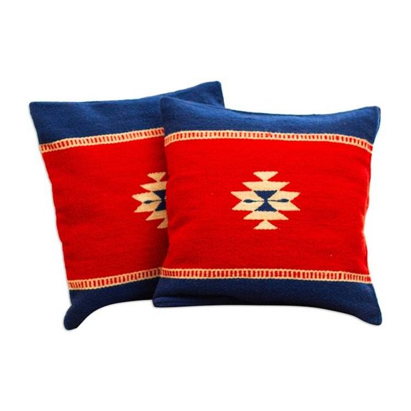 Alternate image for Zapotec wool cushion covers Pair Starlight