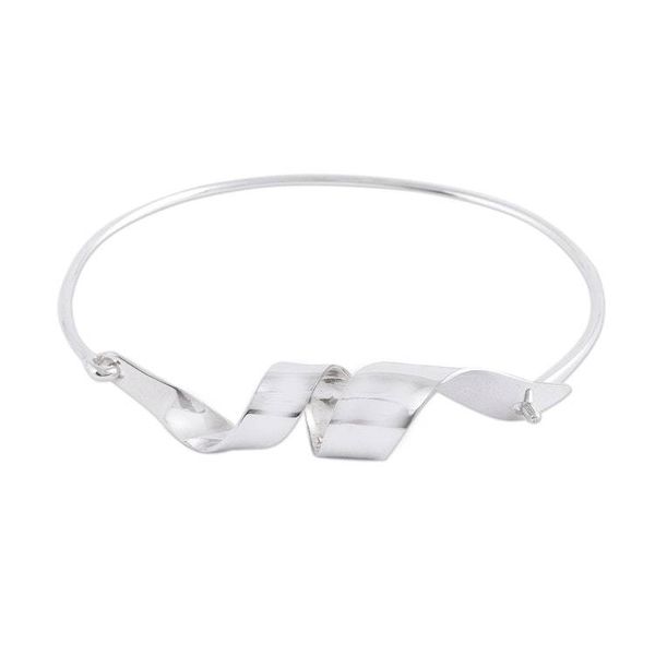 Alternate image for Taxco Sterling Silver Spiral Pendant Bracelet from Mexico Appealing Gleam