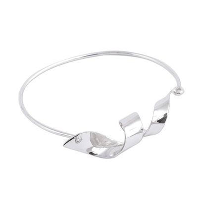 Alternate image for Taxco Sterling Silver Spiral Pendant Bracelet from Mexico Appealing Gleam