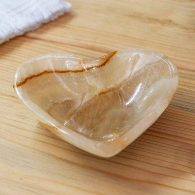 Primary image for Heart-Shaped Hand-Carved Marble Catchall in Green and Grey Green Heart