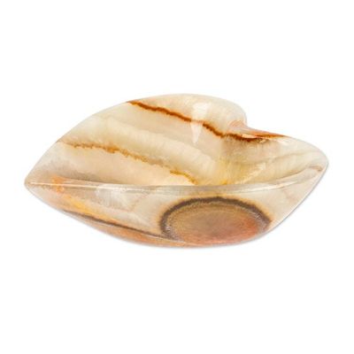 Alternate image for Heart-Shaped Hand-Carved Marble Catchall in Green and Grey Green Heart