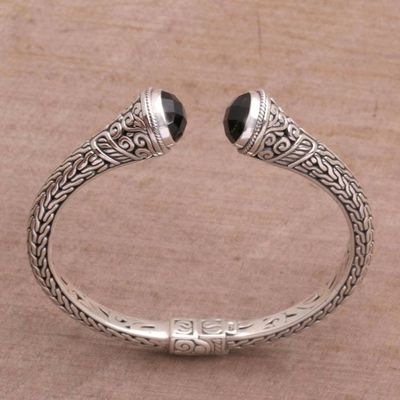 Alternate image for Onyx and Sterling Silver Cuff Bracelet from Indonesia Onyx Shrine