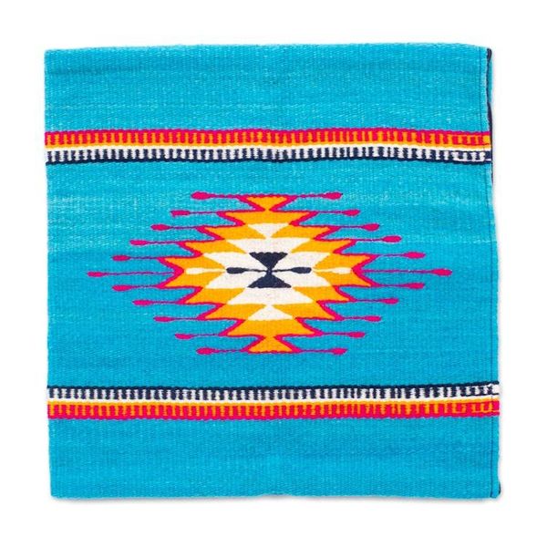 Alternate image for Diamond-Themed Zapotec Hand-Woven Wool Cushion Cover Dazzling Diamond