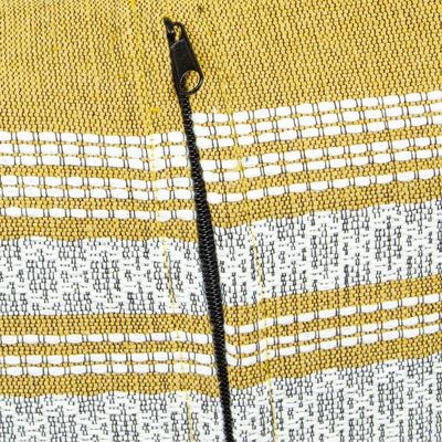 Alternate image for Mexican Handloomed Honey and Alabaster Cotton Cushion Cover Honey Tradition