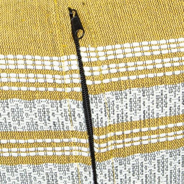 Alternate image for Mexican Handloomed Honey and Alabaster Cotton Cushion Cover Honey Tradition