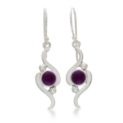 Alternate image for Amethyst dangle earrings Flow