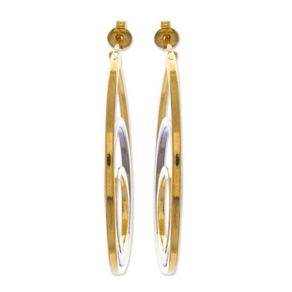 Alternate image for Polished Modern 24k Gold-Plated Half-Hoop Earrings New Sun