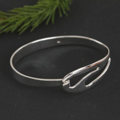 Primary image for Modern Sterling Silver Bangle Bracelet from Mexico Osmosis