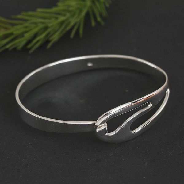 Alternate image for Modern Sterling Silver Bangle Bracelet from Mexico Osmosis