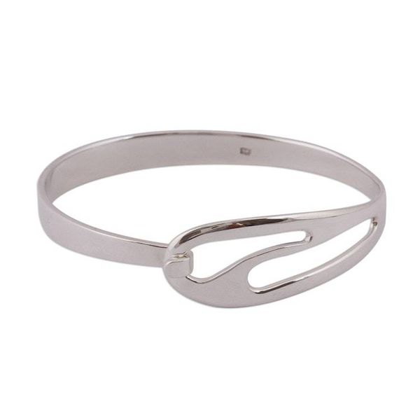 Alternate image for Modern Sterling Silver Bangle Bracelet from Mexico Osmosis