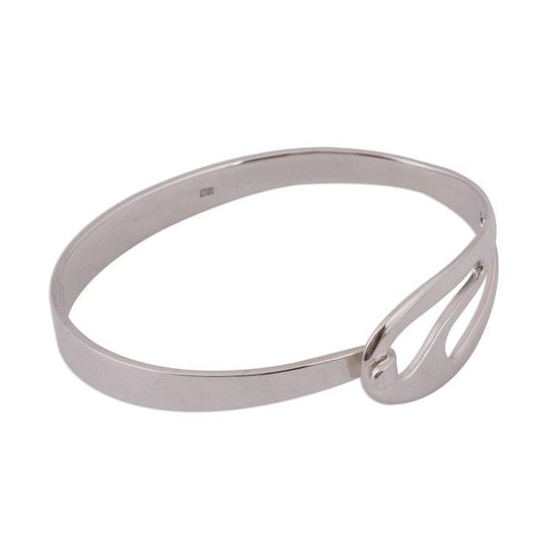 Alternate image for Modern Sterling Silver Bangle Bracelet from Mexico Osmosis