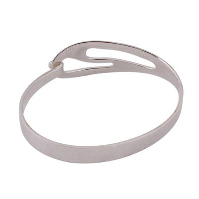 Alternate image for Modern Sterling Silver Bangle Bracelet from Mexico Osmosis