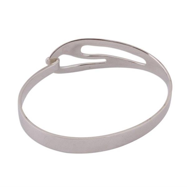 Alternate image for Modern Sterling Silver Bangle Bracelet from Mexico Osmosis