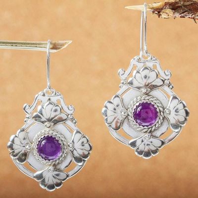 Alternate image for Amethyst and Sterling Silver Earrings from Mexico Piazza