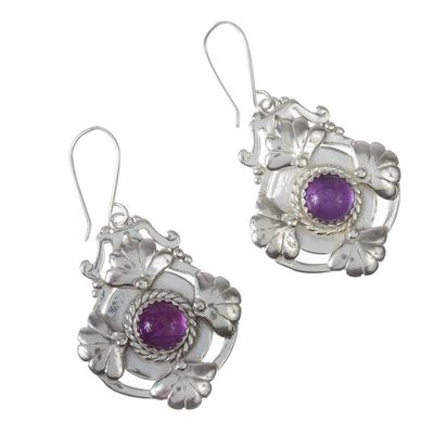 Alternate image for Amethyst and Sterling Silver Earrings from Mexico Piazza