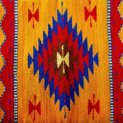 Alternate image for Multicolored Zapotec Wool Cushion Cover Diamond Tradition
